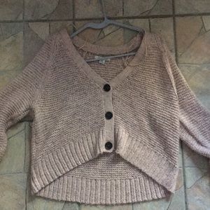 Pink ae button up cardigan